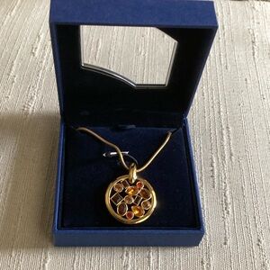 Swarovski Elegant Gold Pendant Necklace